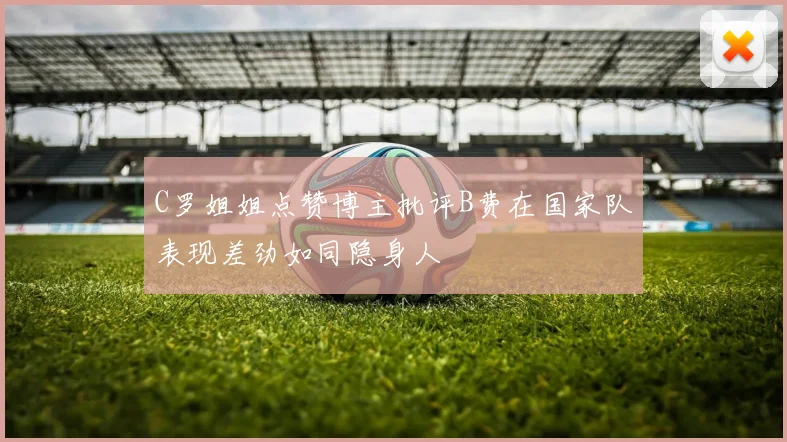C罗姐姐点赞博主批评B费在国家队表现差劲如同隐身人